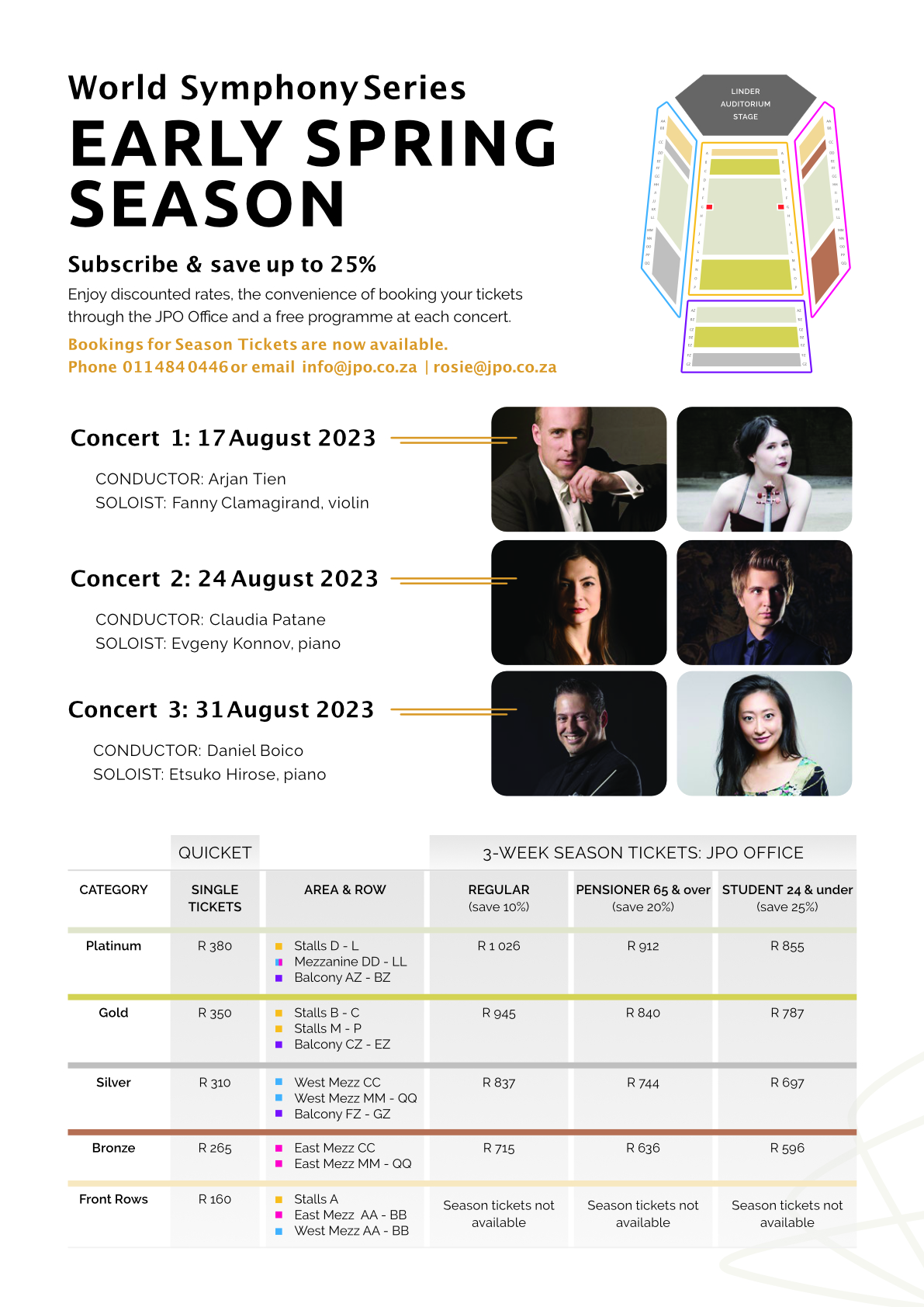 WSS Early Spring Season Concert 3 - Johannesburg Philharmonic Orchestra
